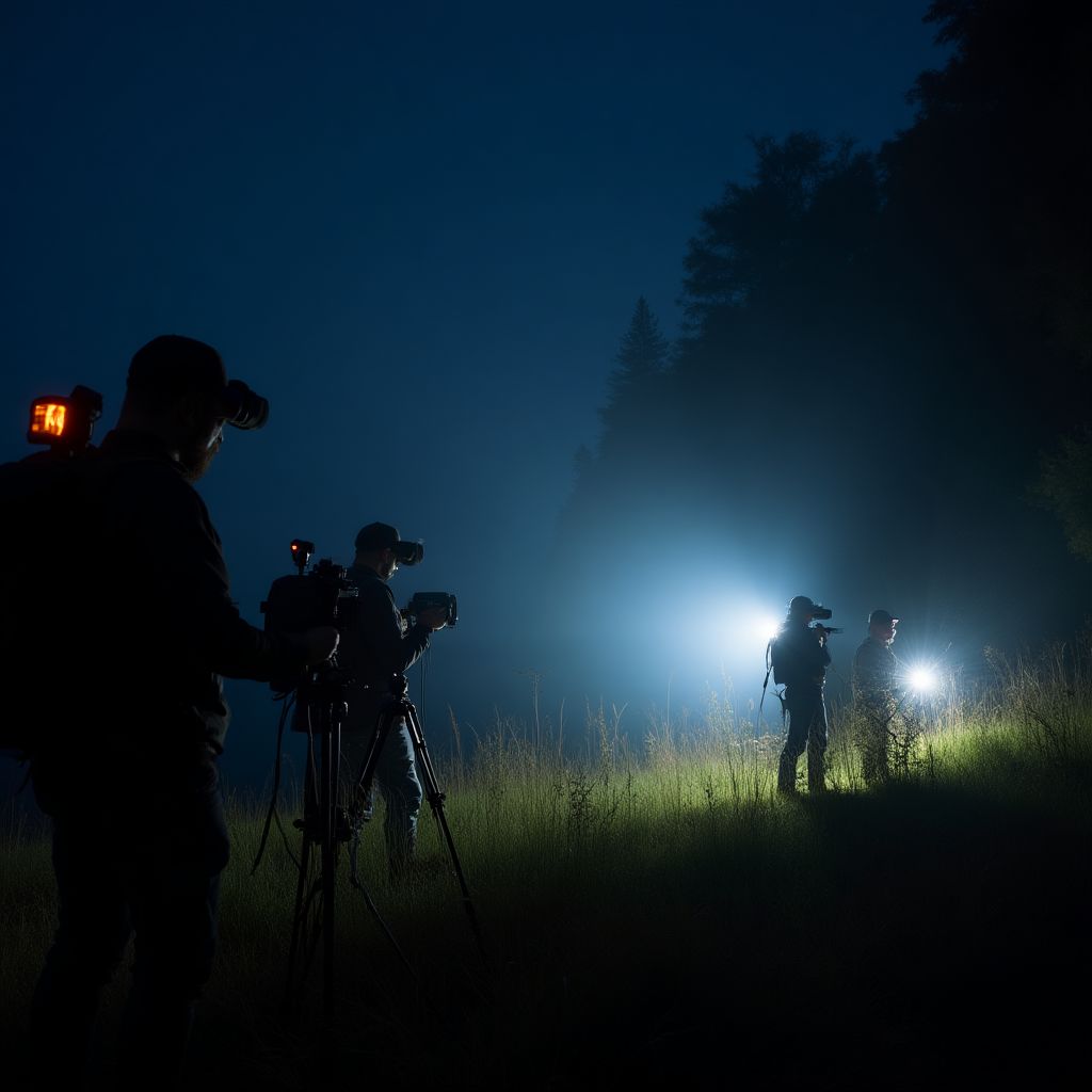 Team conducting night surveys