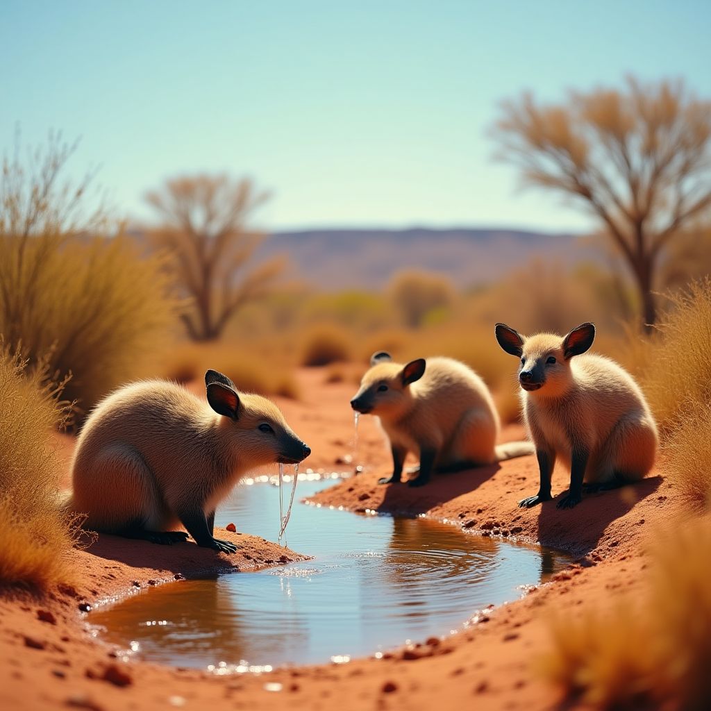 Desert animals with water conservation adaptations