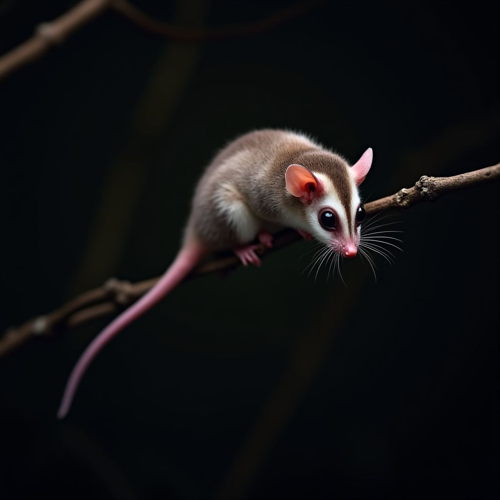 Sugar Glider in mid-flight